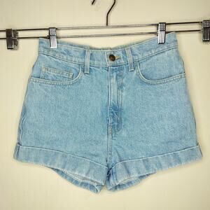 American Apparel Denim High Waist Jean Shorts